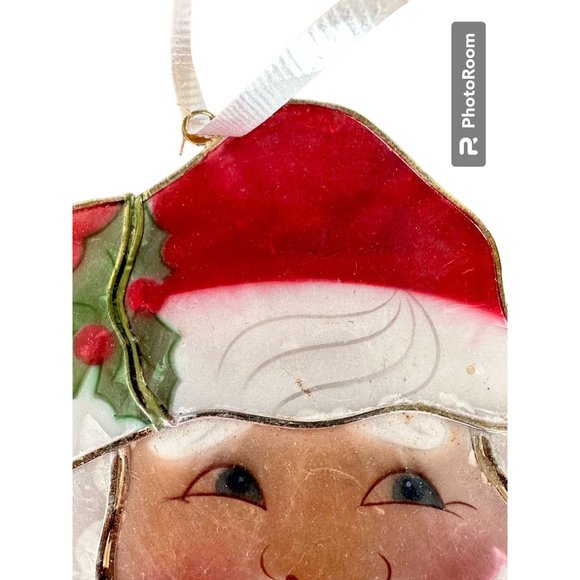 Vintage 70s Handmade Foiled Santa Claus Ornament Christmas Tree Decorati… - Picture 6 of 12